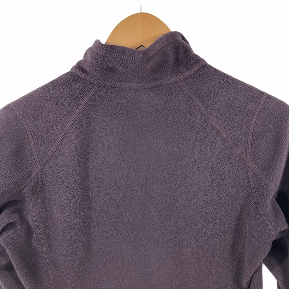 Small Purple Pullover North Face Women's Microvelour 1/4-Zip Fleece Layer Jacket - Picture 10 of 10